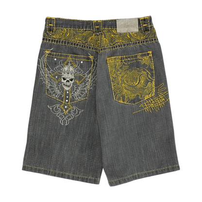 Gray Denim Shorts