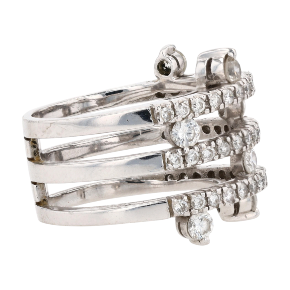 1 ctw 18K White Gold Diamond Fashion Ring – Image 4