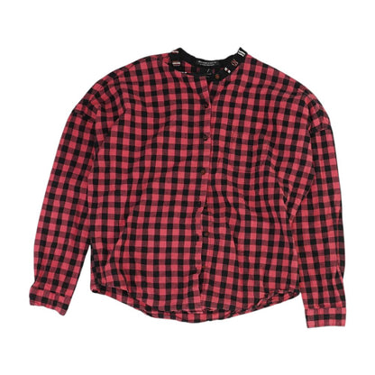 Pink Check Button Down