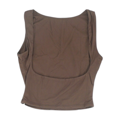 Brown Cropped Blouse
