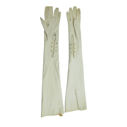 Ivory Leather Gloves