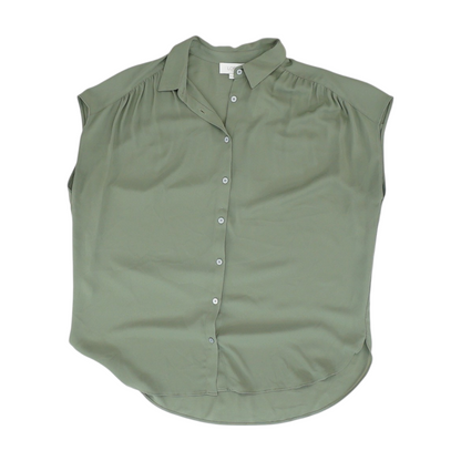 Green Button Down