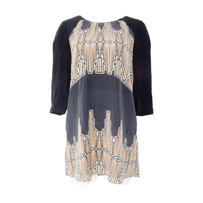 Black Abstract Mini Dress
