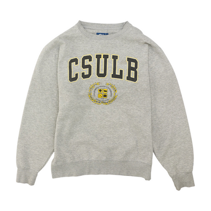 Gray California State University Long Beach Solid Sweatshirt Pullover