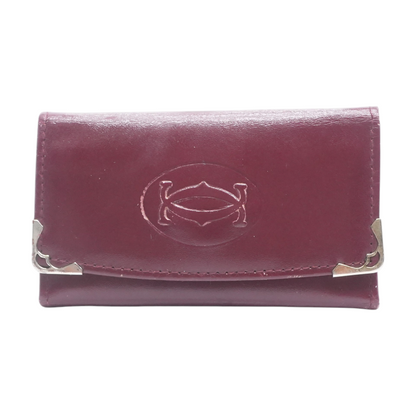 Leather 6 Ring Key Case in Red