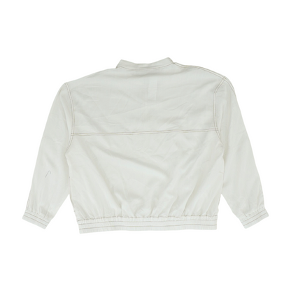 White Solid 1/4 Zip Pullover