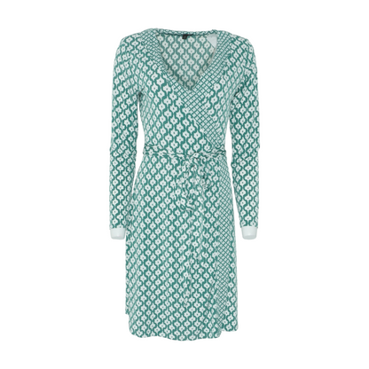 Green Abstract Midi Dress