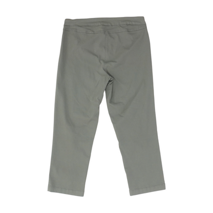 Gray Solid Chino Capris