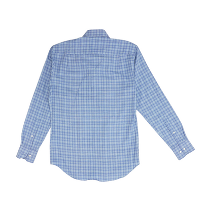 Blue Plaid Long Sleeve Button Down