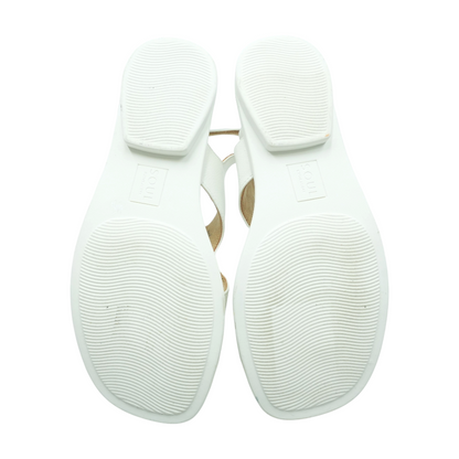 White Flat Sandals