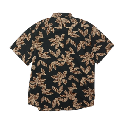 Navy Floral Short Sleeve Button Down