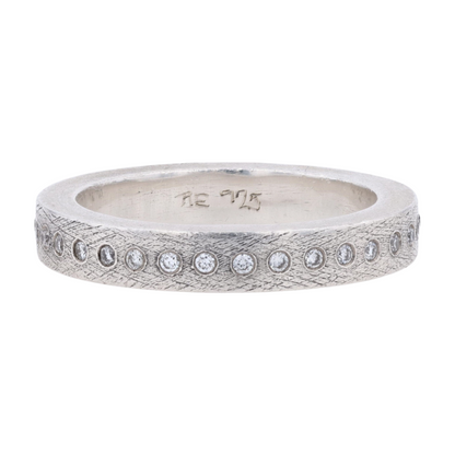 7/8 ctw Sterling Silver Diamond Band Ring