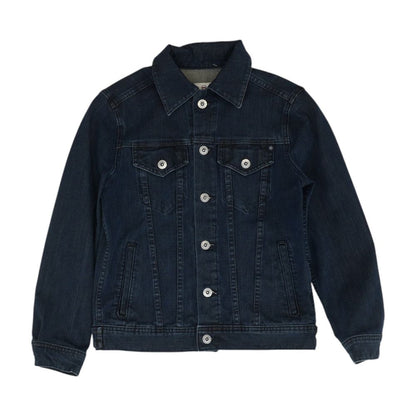 Navy Solid Denim Jacket