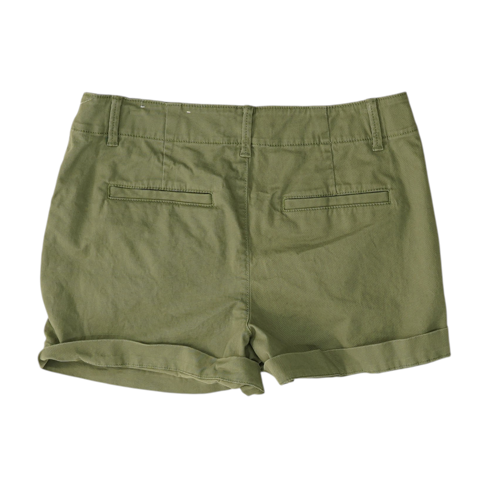 Green Solid Chino Shorts