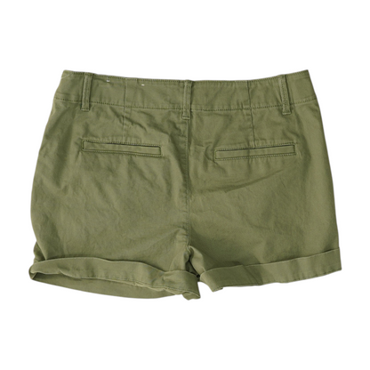 Green Solid Chino Shorts