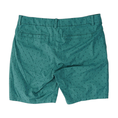 Green Print Chino Shorts