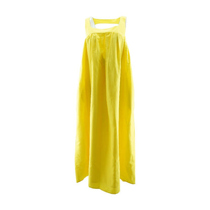 Yellow Solid Maxi Dress