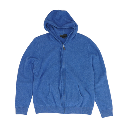 Blue Solid Cardigan Sweater