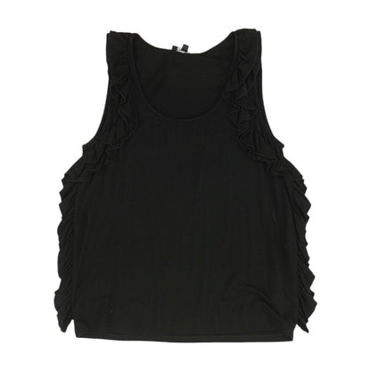 Black Solid Sleeveless Blouse