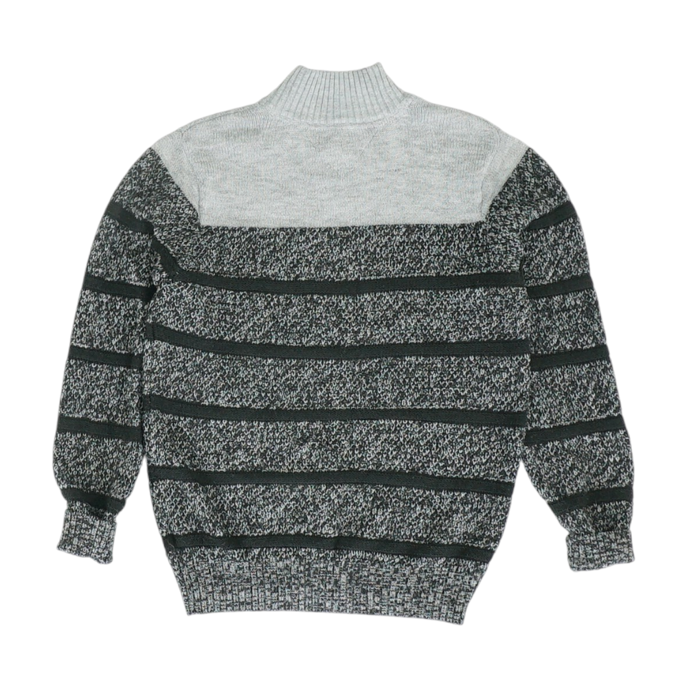 Black Striped Pullover Sweater