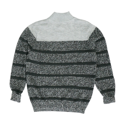 Black Striped Pullover Sweater