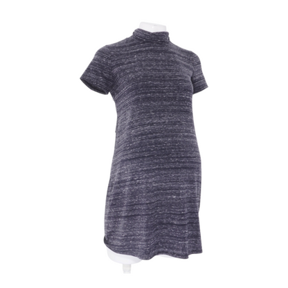 Black Maternity Striped Mini Dress