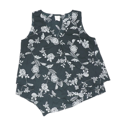 Black Floral Blouse