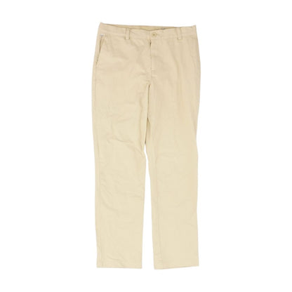 Beige Solid Chino Pants