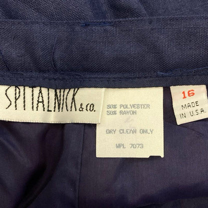Vintage 1980's Blue Pleat-Front Pant