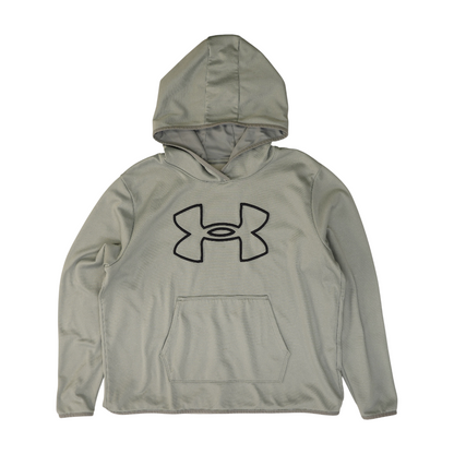 Gray Solid Hoodie Pullover