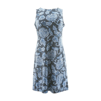 Navy Damask Mini Dress