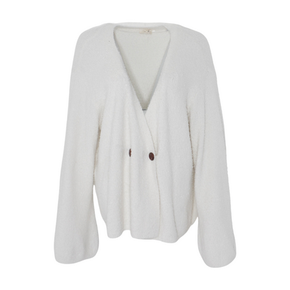 White Plus Size Cardigan Sweater