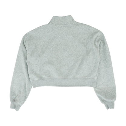 Gray Solid 1/4 Zip Pullover