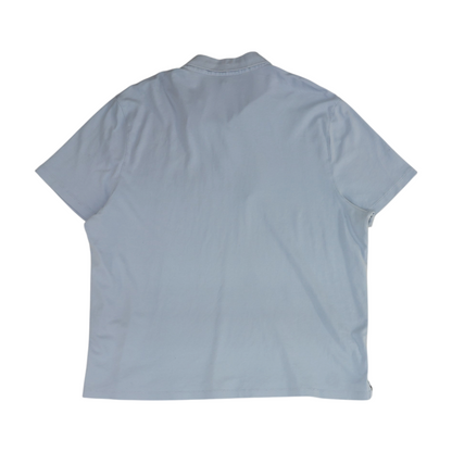 Blue Solid Short Sleeve Polo
