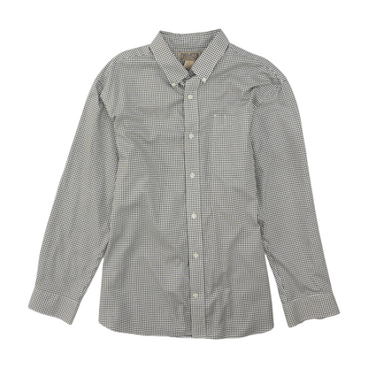 White Check Long Sleeve Button Down