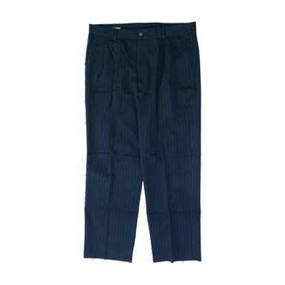 Navy Striped Regular Pants