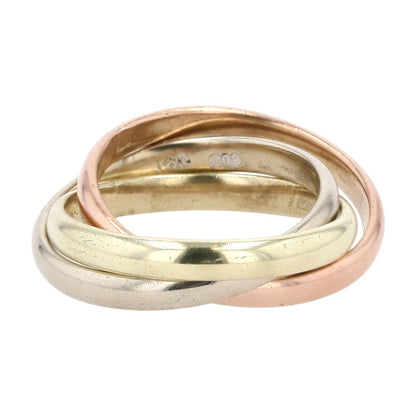 14K Tri Tone Gold Trinity Band