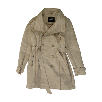Beige Striped Coat