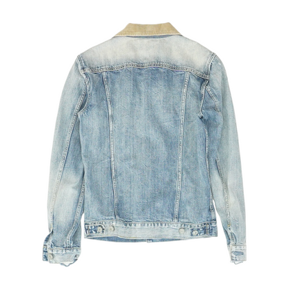 Blue Solid Denim Jacket