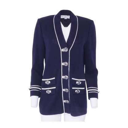 Navy Nautical Knit Cardigan