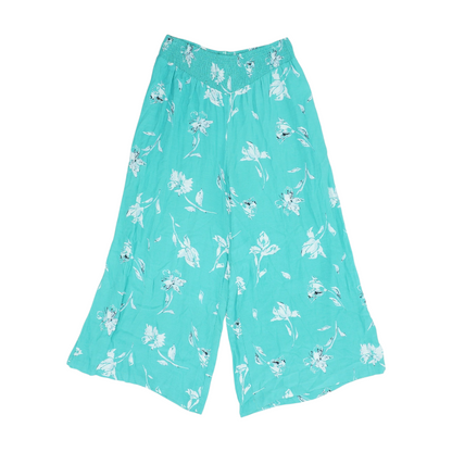 Green Floral Relaxed Pants