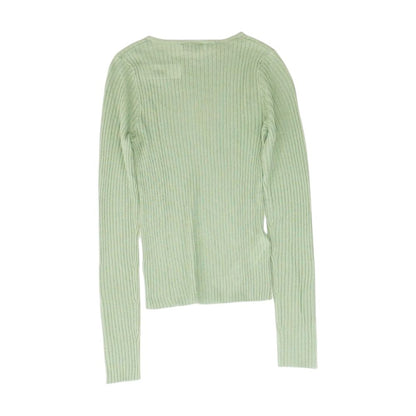 Green Striped Crewneck Sweater