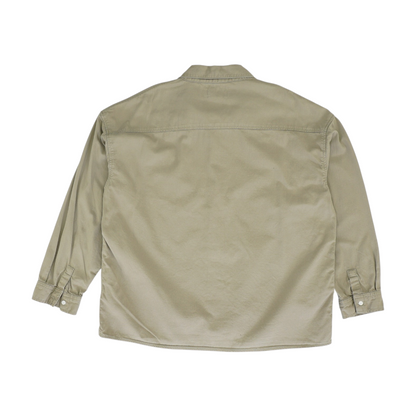 Tan Solid Long Sleeve Button Down
