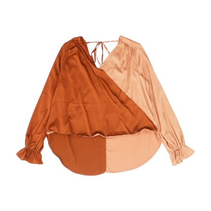 Rose Gold Color Block Blouse