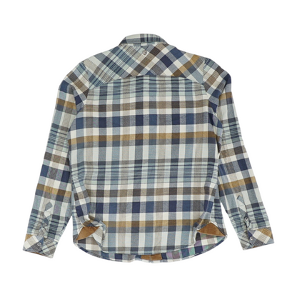 Navy Plaid Flannel Button Down