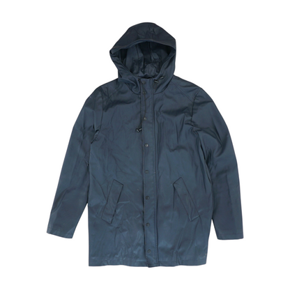 Black Solid Rain Coat