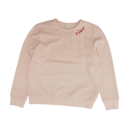 Pink Solid Sweatshirt Pullover