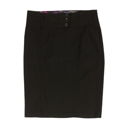 Black Solid Mini Skirt