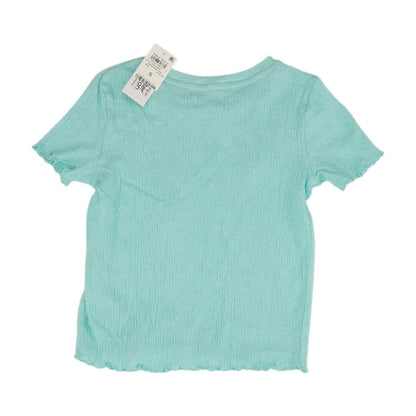 Blue Solid Crewneck T Shirt