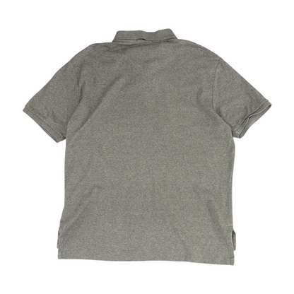Gray Solid Short Sleeve Polo
